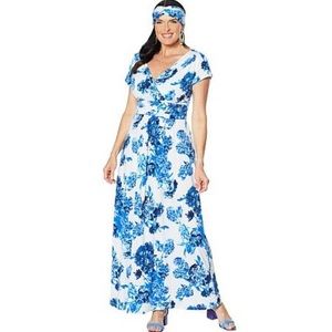 IMAN Blue & White Dress with tags